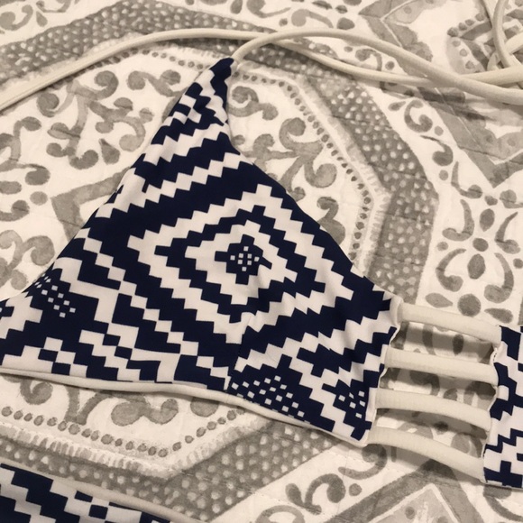 Navy and White Bikini - Picture 2 of 8